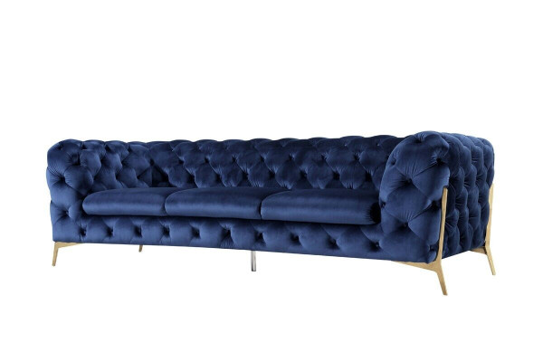 Luxury Textile Fabric Sofa Couch Upholstery Seat 3+1 Suite Chesterfield Sets