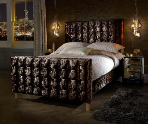 Chesterfield Bed Upholstered bed Double bed Beds Big XXL Designer Luxury Bed Velvet