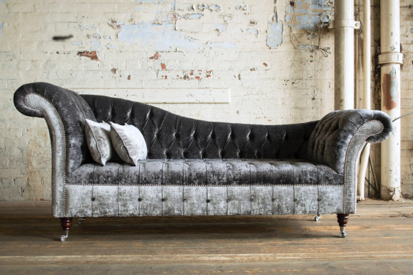 Gray Designer 3 Seater Chesterfield Couch Upholstery Sofas Design Sofa