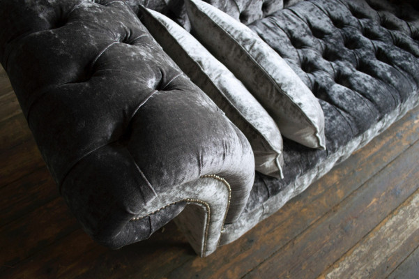 Gray Designer 3 Seater Chesterfield Couch Upholstery Sofas Design Sofa