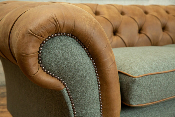 Designer Sofa 3 Seater Couch Upholstery Sofas Fabric Living room Textile Couch