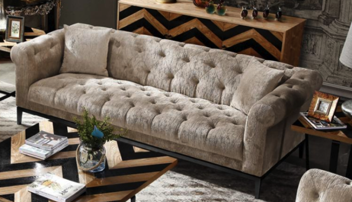 Noble Luxury Chesterfield Sofa Couch Upholstery Fabric Leather Couches Upholstery