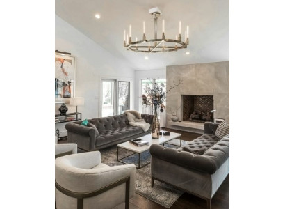 Gray Chesterfield Luxury Designer Couch Modern 3 Seater Sofa
