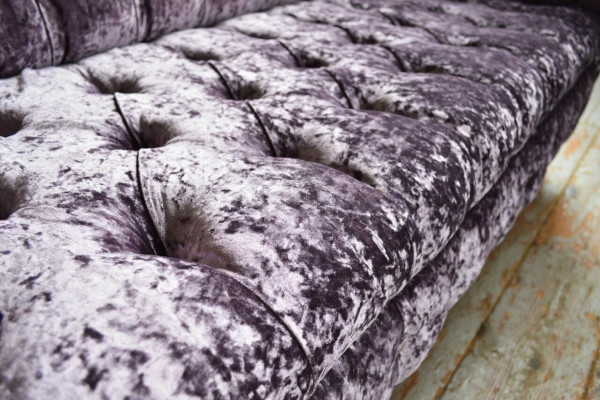 Stylish purple chesterfield three seater luxury living room 3 seater couch
