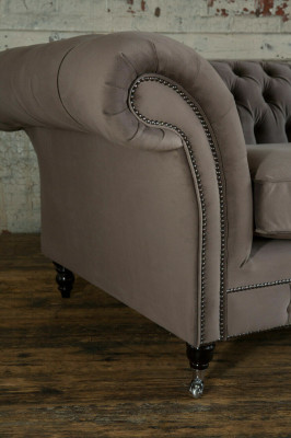Luxury Tauper Chesterfield three-seater living room 3-seater couch design sofa