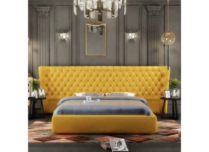 XXL Big Wall Panel Bed Chesterfield Hotel Luxury Design Beds 200x200cm new