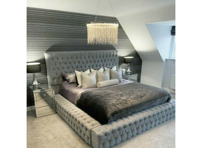 Chesterfield Bed Luxury Bedroom Hotel Upholstery Beds with Buttons