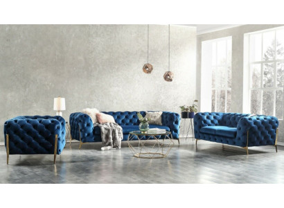 Sofa Couch Upholstery XXL Big Suite Chesterfield Textile 3+2+2 designer couches