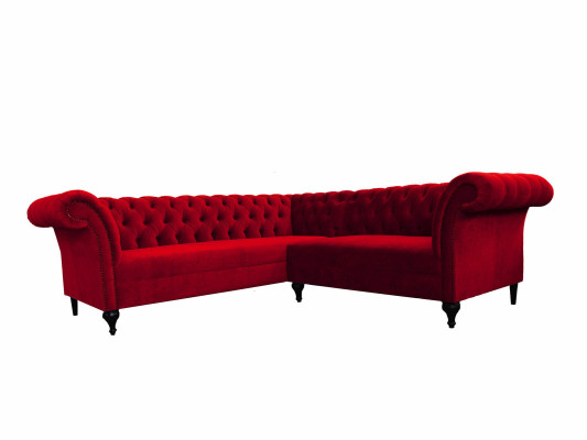 Designer Red Chesterfield Corner sofa Modern Corner sofa Designer Furniture