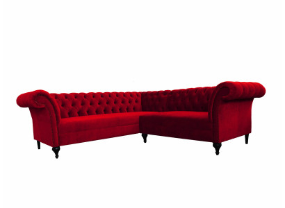 Designer Red Chesterfield Corner sofa Modern Corner sofa Designer Furniture