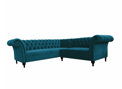 Chesterfield Corner sofa Corner sofa Designer Sofa Couch Velvet Leather Sofa