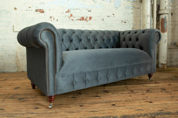 Modern gray three-seater luxury living room 3-seater sofa