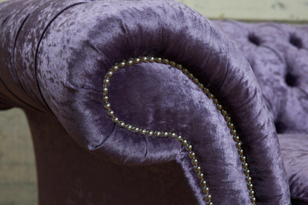Purple Chesterfield Three Seater Chesterfield Luxury 3-Seater Sofa