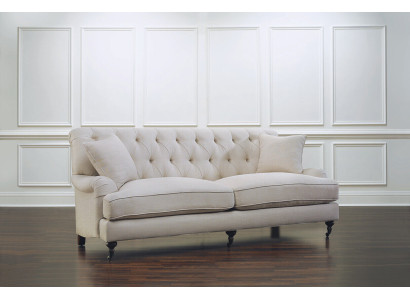 Modern White Chesterfield Three Seater Luxury 3-Seater Couch