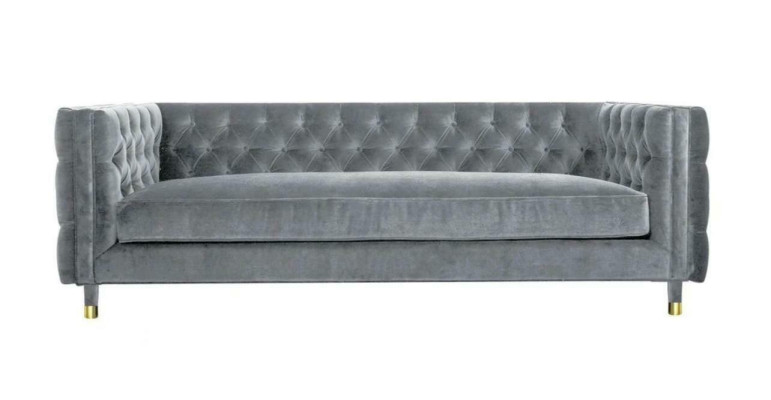 Gray Textile Fabric Couches Creative Furniture 4 Seater new Chesterfield Sofa xxl Big