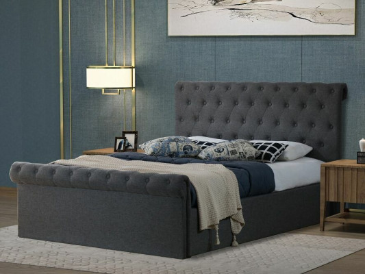 Chesterfield Classic s Design Bed Upholstery Beds Textile 140x200cm