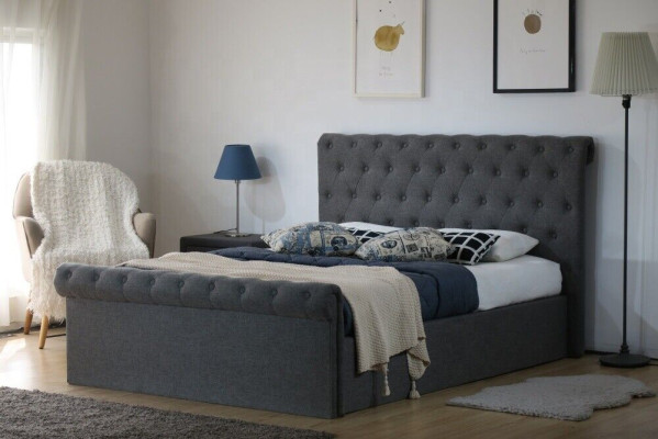 Chesterfield Classic s Design Bed Upholstery Beds Textile 140x200cm