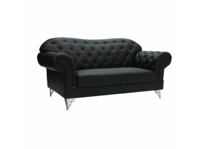 Black Chesterfield Couch Modern Three Seater Stylish 3 Seater