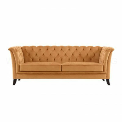 Orange Chesterfield 3-Seater Modern Living room Luxury Sofa