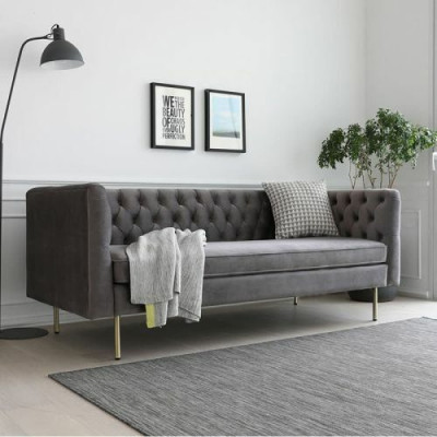 Sofa Luxury Textile Chesterfield Couch Sofas Upholstery 3 Seater Italian Furniture