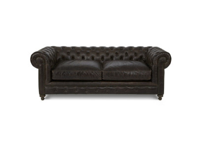 Modern Black Chesterfield Three Seater Living room Luxury Sofa