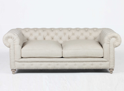 White Chesterfield Luxury Three Seater Modern 3 Seater Living Room Couch