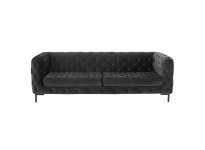 Designer Black Three Seater Chesterfield 3 Seater Modern Couch