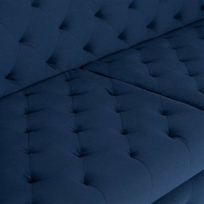 Stylish Blue Chesterfield 3-Seater Living room luxury couch