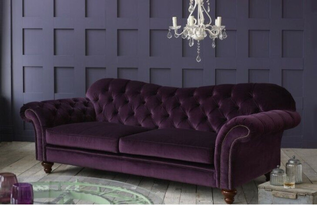 Luxury Chesterfield Living room Couch Brown Sofa Seat Upholstery Textile Couches new