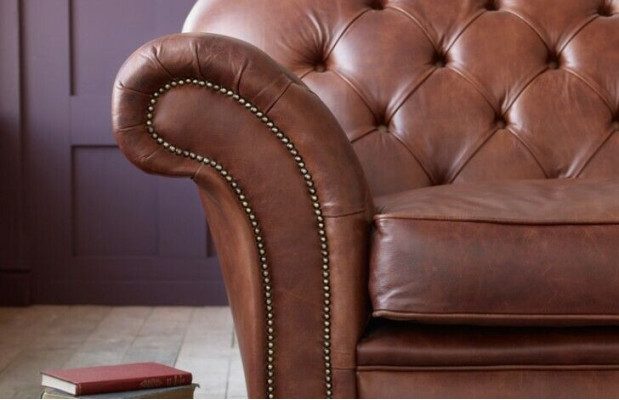 Luxury Chesterfield Living room Couch Brown Sofa Seat Upholstery Textile Couches new