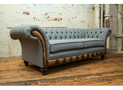Gray Chesterfield Fabric Sofa Couch Couches Sofa Seat Sofas Textile new Upholstery