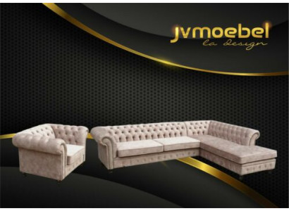 Chesterfield Classic Living room Furniture Corner sofa Sofa Couch Upholstery
