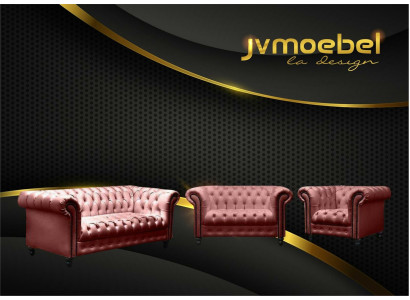 Living room Chesterfield Design Sofa set Furniture Couch 321 Seater Couches Sofas