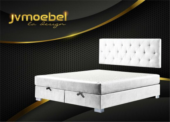 Luxury Box Spring Bed Beds Double Bedroom Furniture Fabric 140 160 180 x 200cm