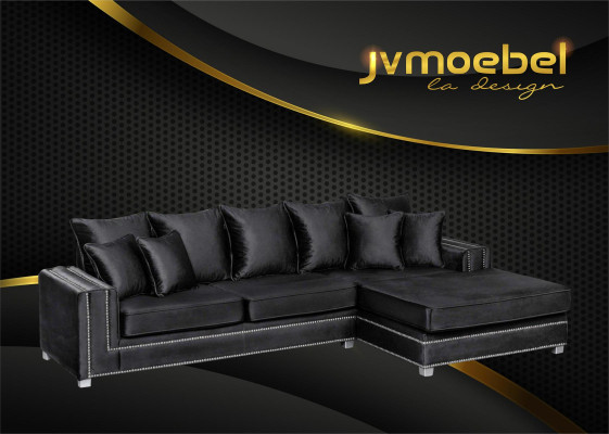 Corner sofa L-shape Textile Luxury Design Living landscape Upholstery Couch Couches Furniture