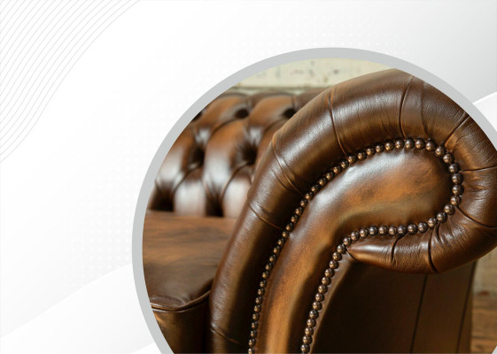 xxl Sofa 4 Seater Couch Chesterfield Upholstery Seat Suite Leather Textile Brown