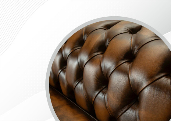 xxl Sofa 4 Seater Couch Chesterfield Upholstery Seat Suite Leather Textile Brown
