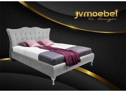 Classic Bedroom Beds Textile Bed Fabric Chesterfield 140x200 Double bed