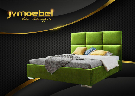 Modern Bedroom Beds Textile Bed Fabric Chesterfield 180x200 Double bed