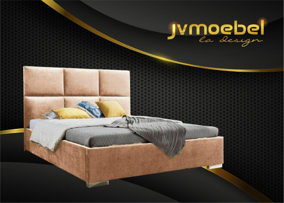 Modern Bedroom Beds Textile Bed Fabric Chesterfield 180x200 Double bed