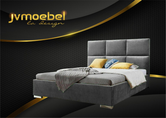 Modern Bedroom Beds Textile Bed Fabric Chesterfield 180x200 Double bed