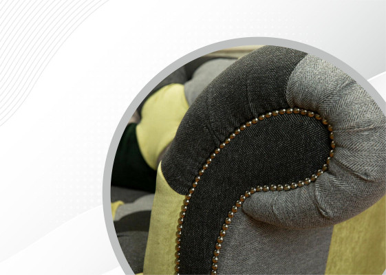 Chesterfield Sofa Couch Upholstery Sofas Classic r 2 Seater Leather Textile Colorful