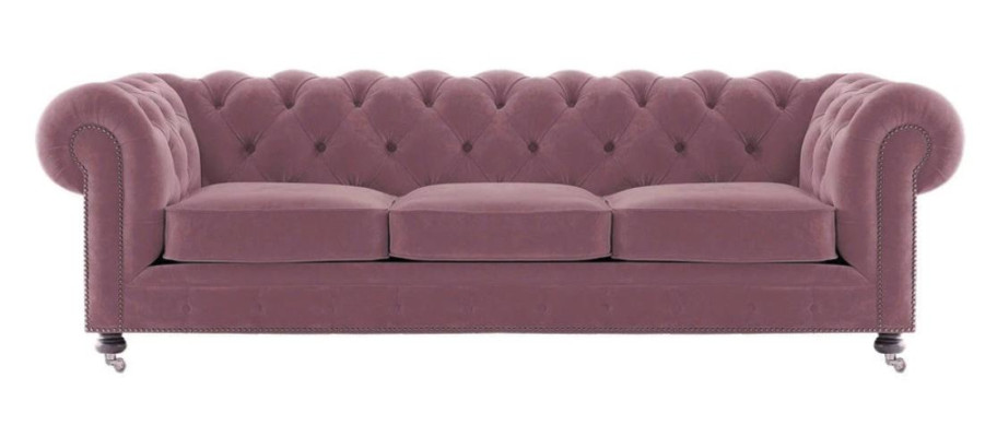 Luxury Yellow Chesterfield Velvet Three Seater Upholstery Furniture Hotel Living room Practice