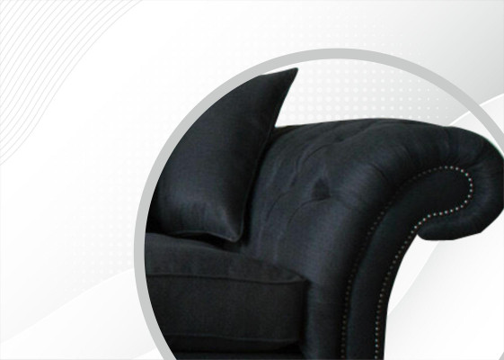Sofa 3 Seater Classic Design Sofas Upholstery Leather Modern Couches 3 Seater Black