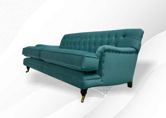 Textile Sofa Couch Upholstery Suite 3 Seater Couches Sofas Chesterfield Three Seater