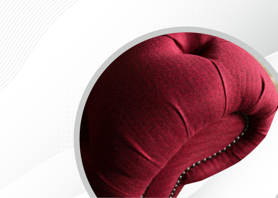 Three Seater Design Upholstery Textile Sofa 3 Seater Furniture Chesterfield Luxury Red Couches