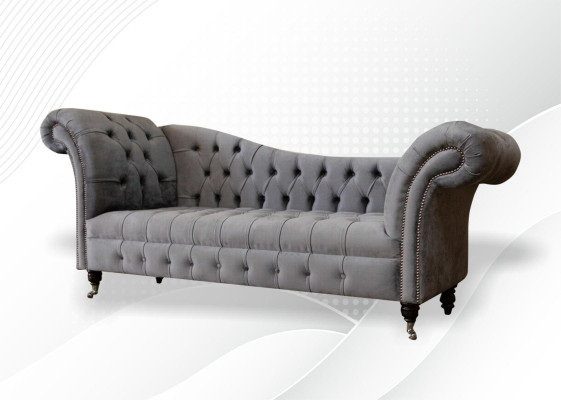 Lounge Sofa Living room Fabric Couches Chaise Lounge Chesterfield Seat Upholstery new