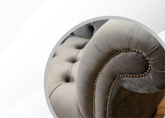 Lounge Sofa Living room Fabric Couches Chaise Lounge Chesterfield Seat Upholstery new