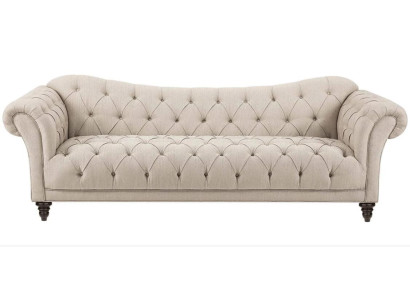 Beige Couch with buttons Chesterfield Sofa Upholstery Seat Couches Sofas Luxury new