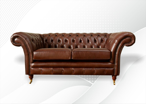Chesterfield Sofa 2 Seater Upholstery Design Couches Sofas Suite Original Brown